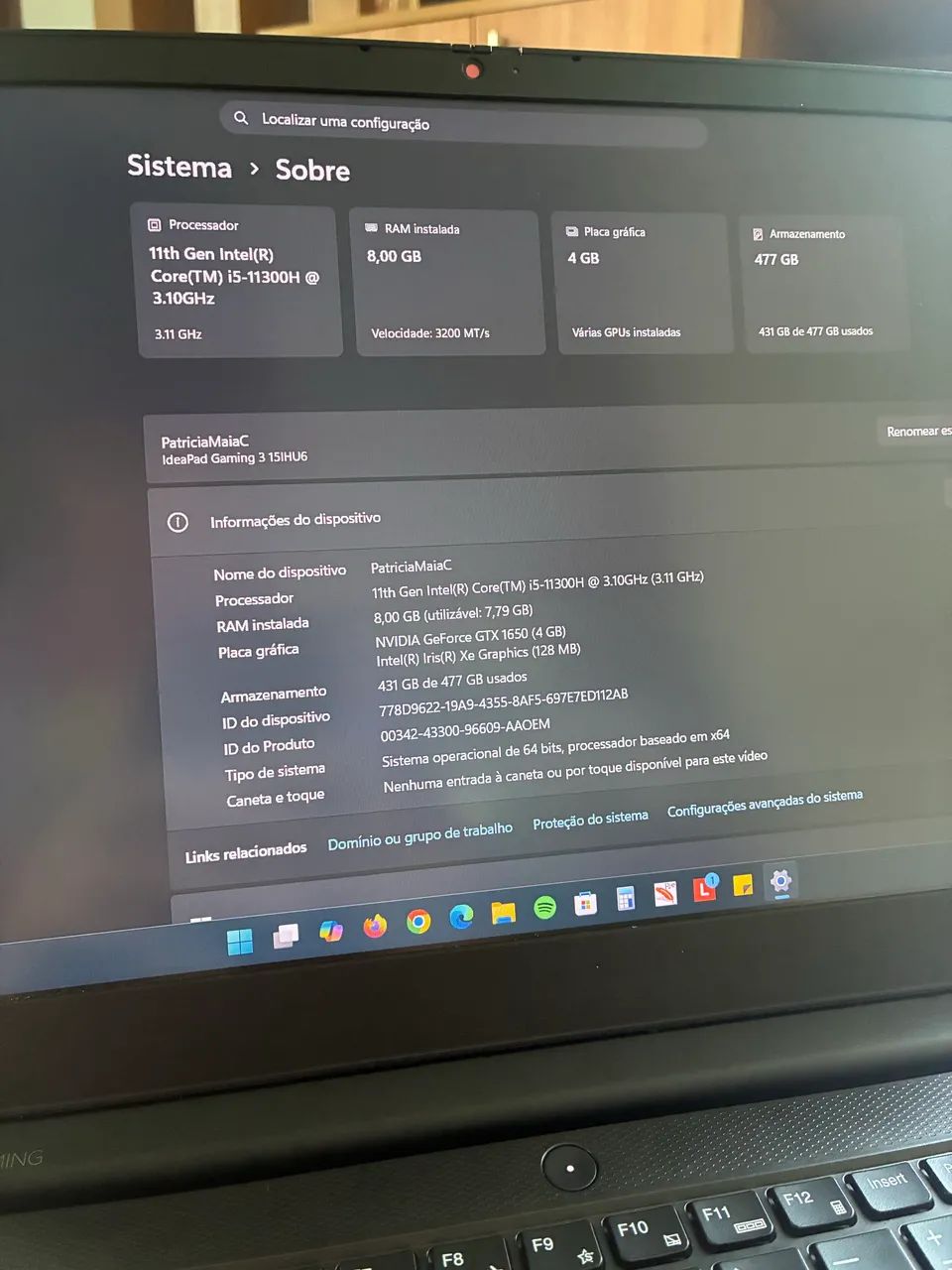 Notebook Lenovo gaming 3i - Foto 3