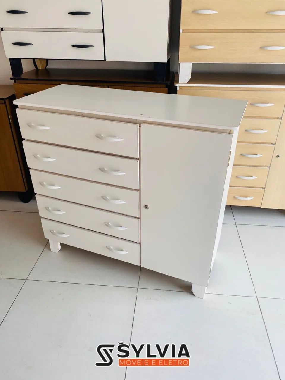 CÔMODAS 5 GAVETAS COM SAPATEIRA NOVAS  - Foto 3