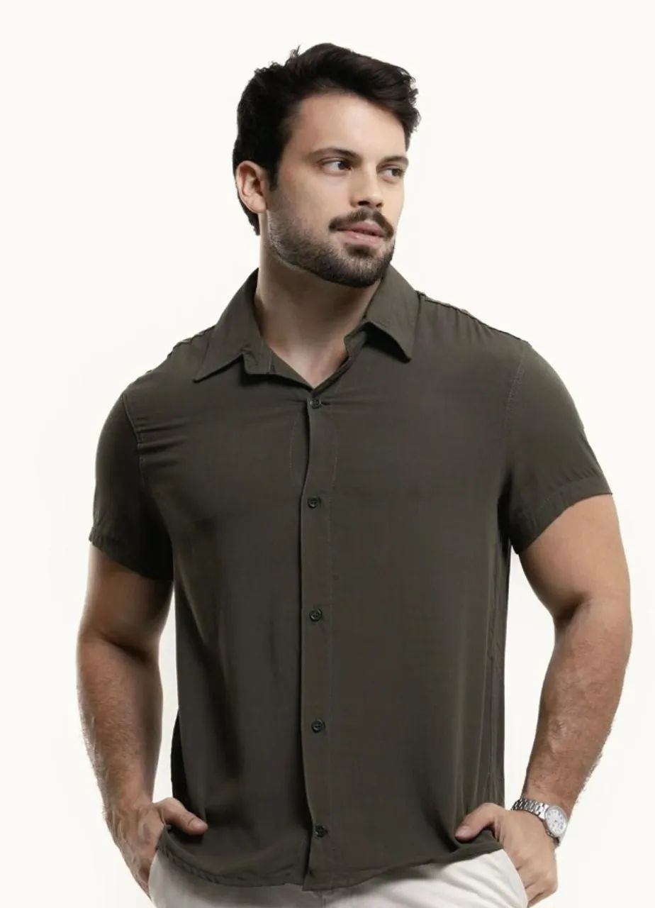 Camisas de botão Masculina - Foto 3