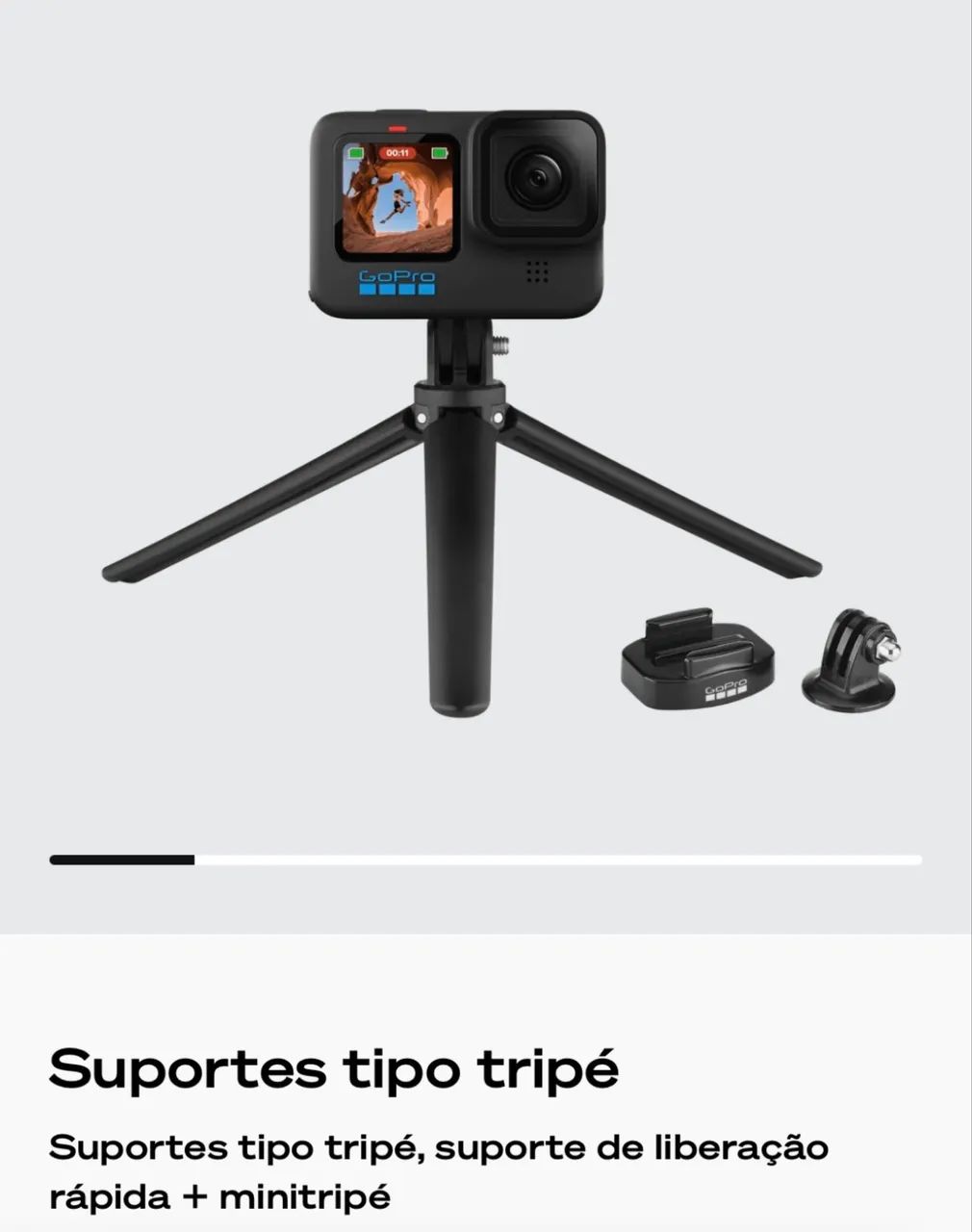 GoPro Hero 11 Black + Kit Completo (Baterias, Tripé, Luz, Acessórios)  - Foto 3