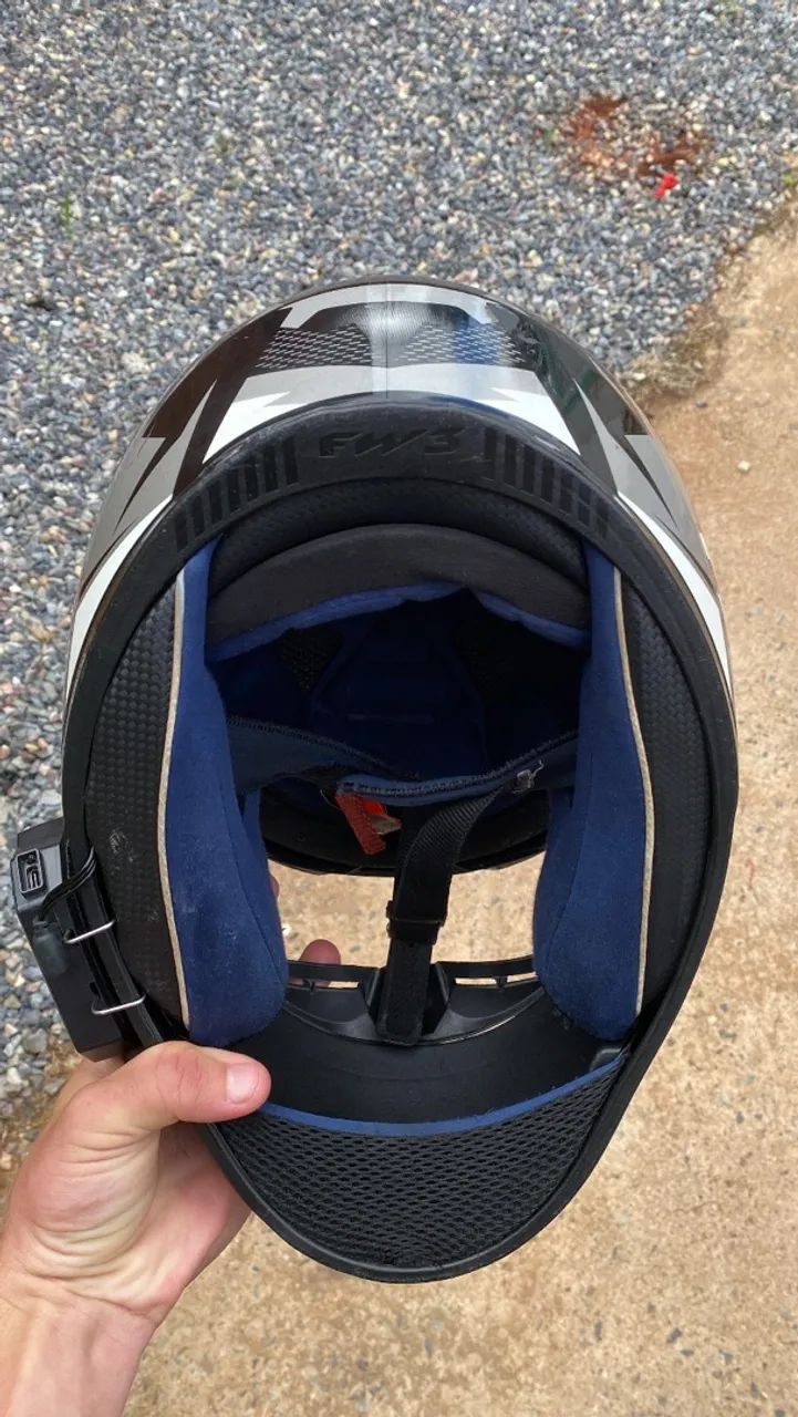 Capacete fw3 GTX óculos interno  - Foto 3