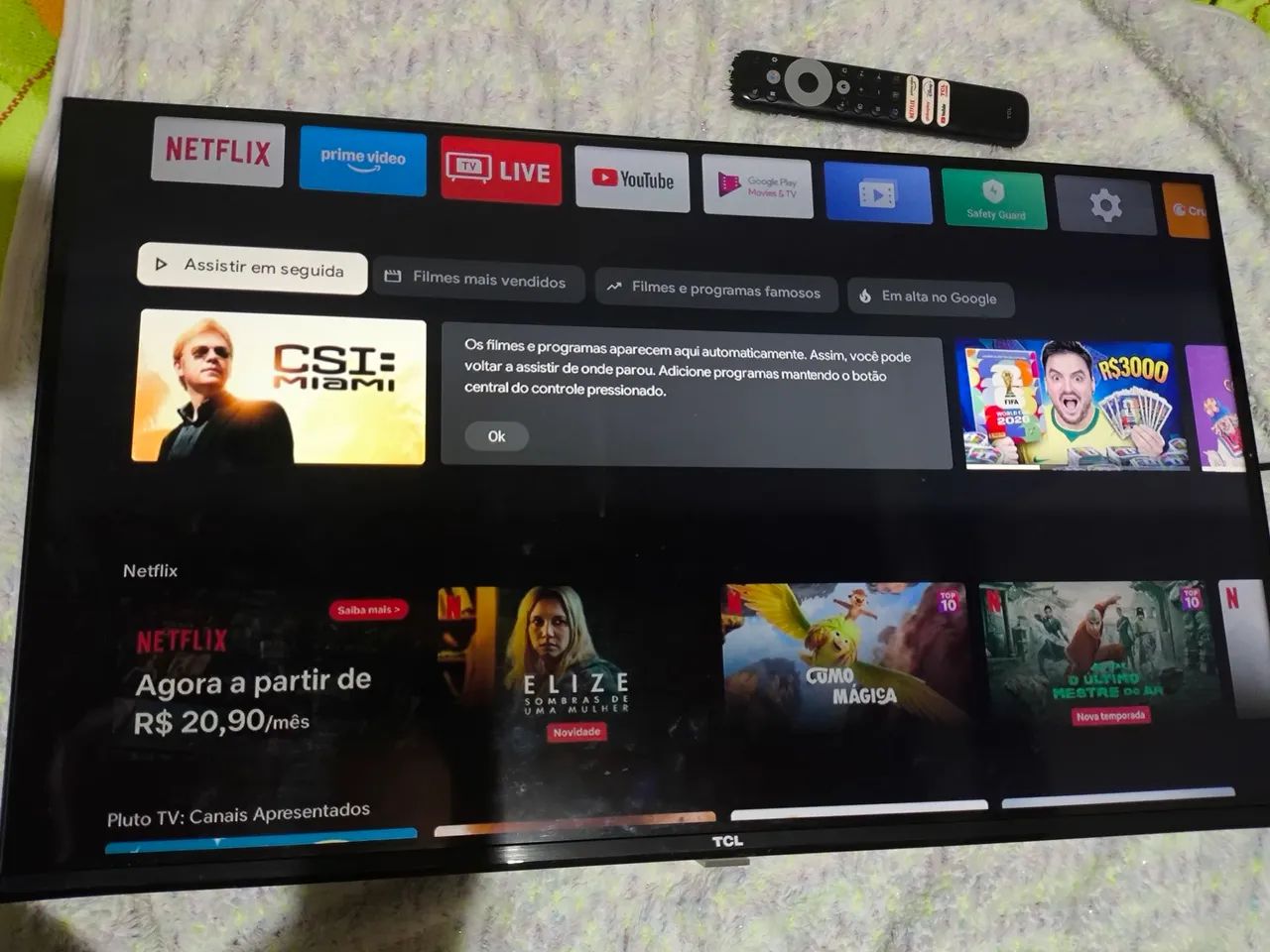 Tv TCL 2 anos de comprar mal usada,SEM A CAIXA  - Foto 4