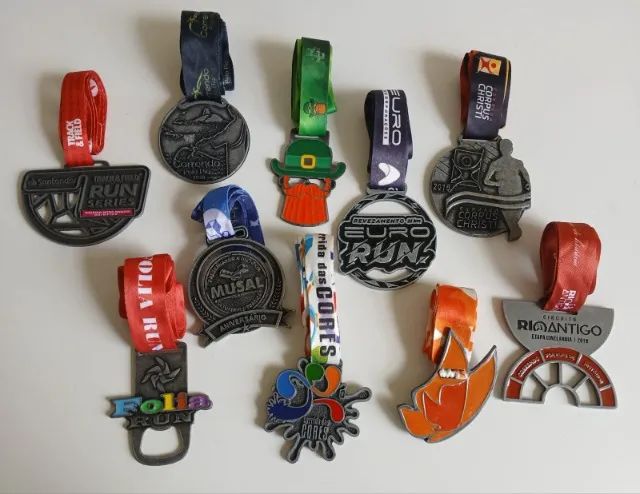 Kit 10 Medalhas de Corrida de Rua - Coleção Eventos  Várias Etapas - Foto 2