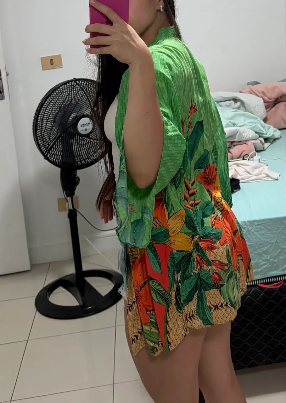 kimono estampado tamanho único  - Foto 3