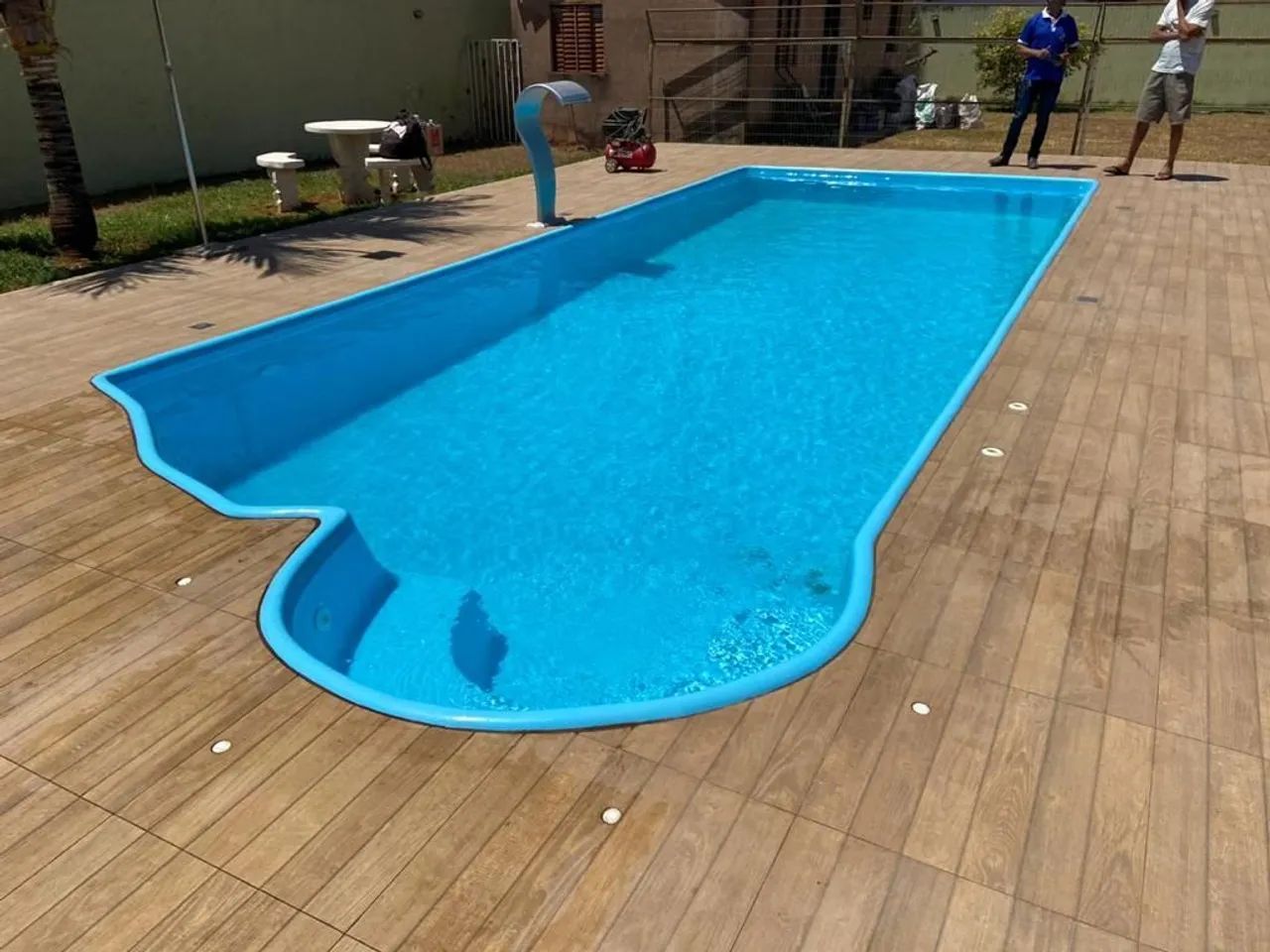 Piscina aquecida com 9 mts com hidráulico incluso