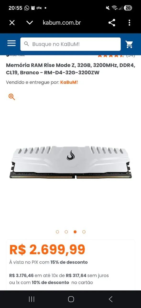 Placa de Vídeo 1060 6gb + Memória Ram DDR4 32Gb 3200MHz - Foto 6