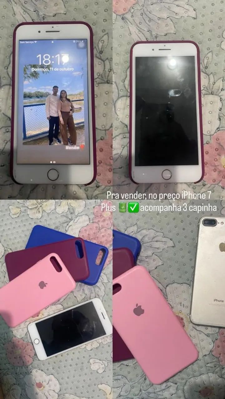 Celular iPhone 7 plus Oz todo perfeito pra vender  - Foto 5