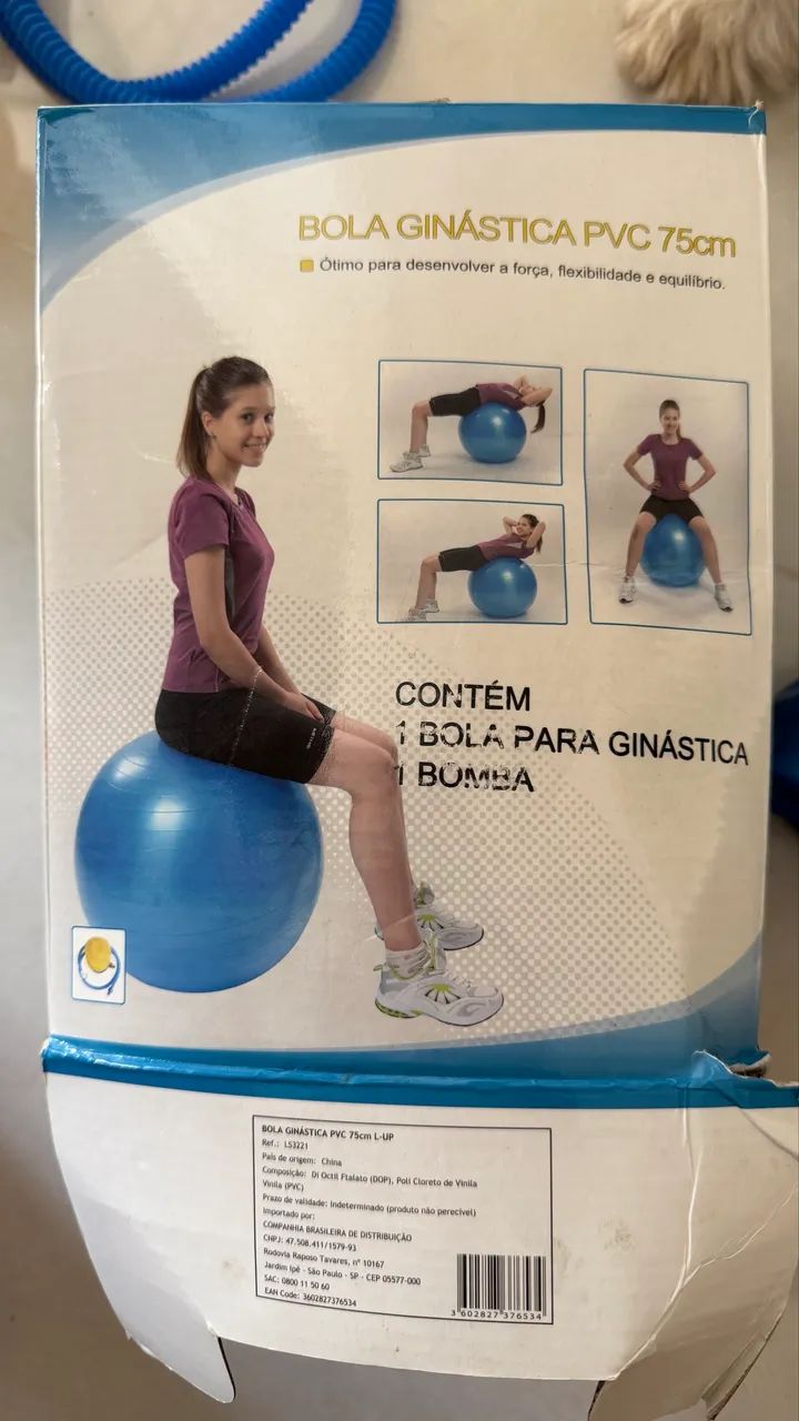 Bola elástica pvc 75 cm pilates - Foto 3