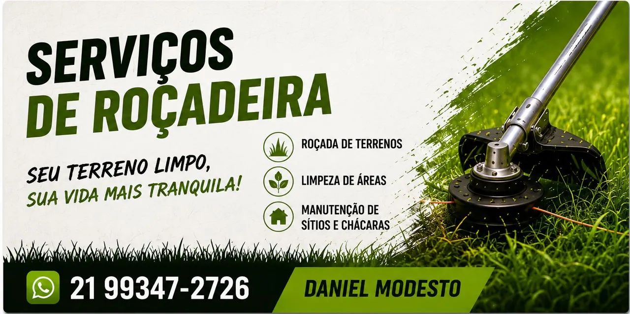 Faço serviços com roçadeira 