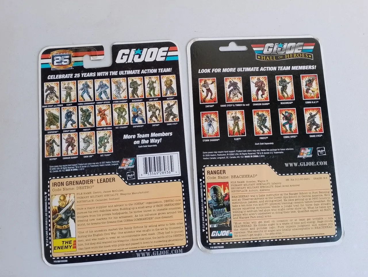 GI JOE 25th Lote de Filecards Originais HASBRO  - Foto 2