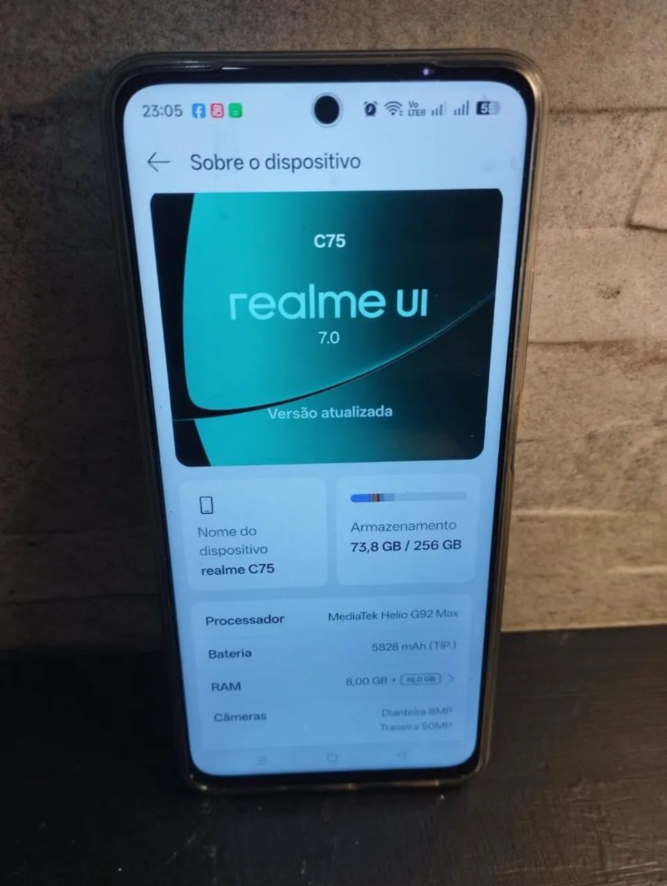Imperdível !! Vende-se Realme C75 256G /8+8 Ram NFC a prova d'água e de impacto. - Foto 5