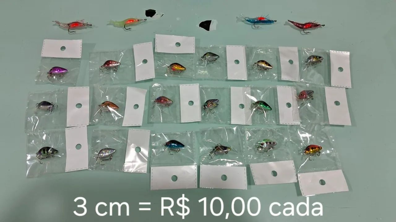 Iscas Artificiais para Pescaria em Aracaju de 10 a 17 reais cada