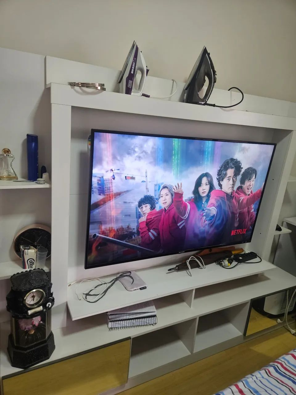 Estante TV Berlim 65 polegadas com vidro 213cm - Foto 3