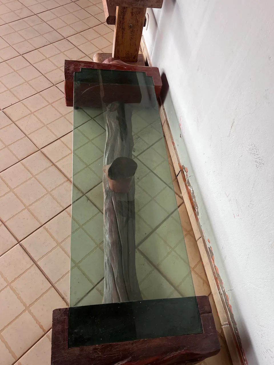 Mesa de centro de Angico rústica 
