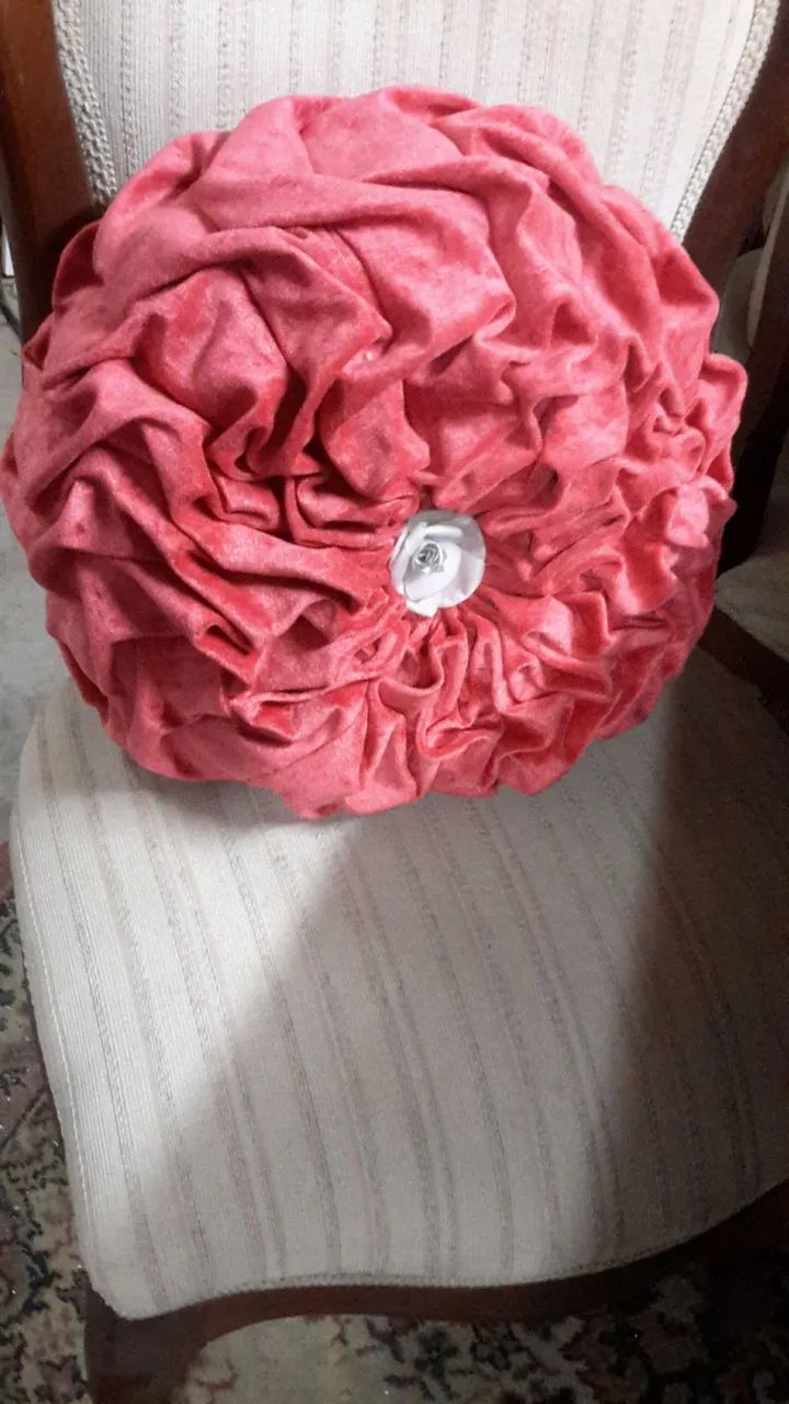 Almofada veludo de seda Rose. - Foto 2