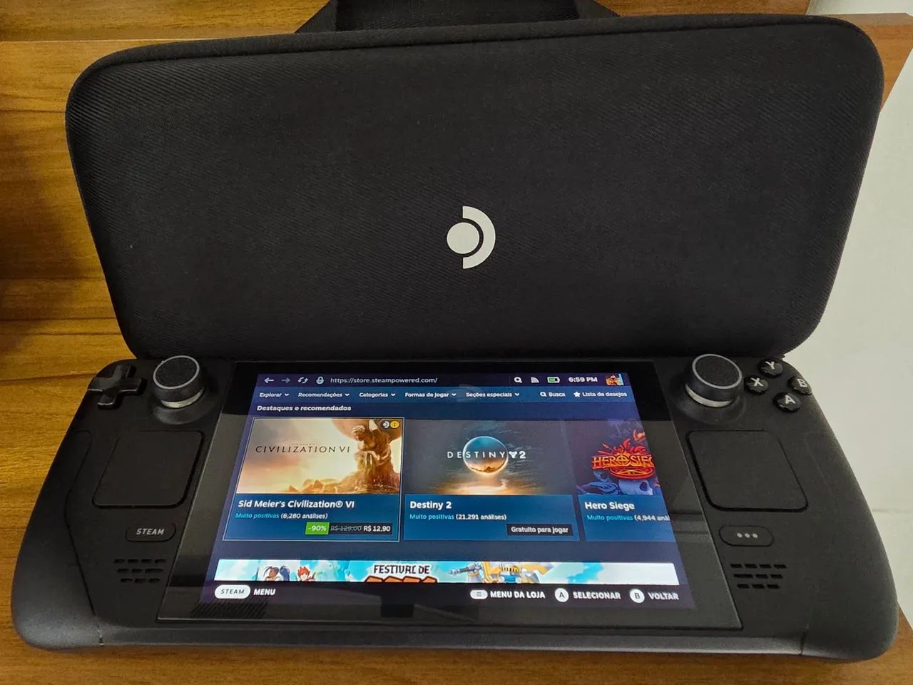 Steam Deck Lcd 256gb - Consoles de Vídeo Game - Treze de Maio