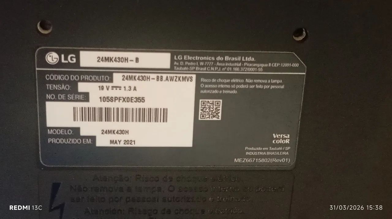 Monitor LG gamer 24" com defeito - Foto 2