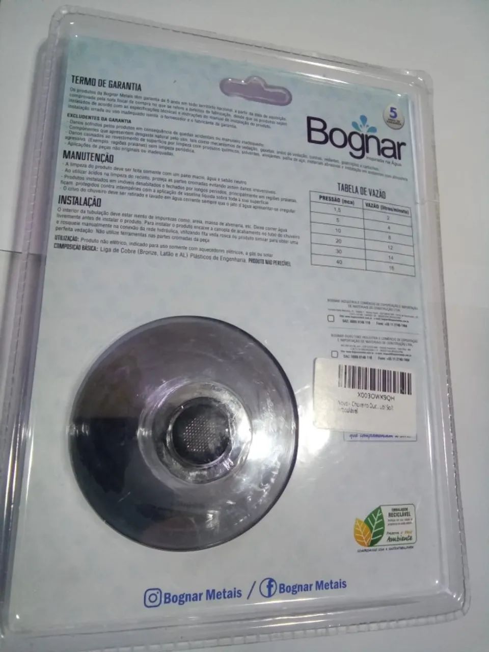 CHUVEIRO BOGNAR ARTICULADO ( 17 UNIDADES ) - Foto 2