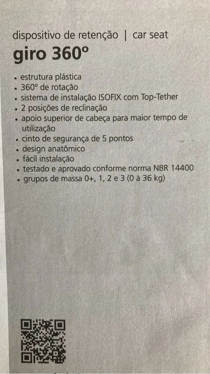 Cadeirinha Para Carro Kiddo Avanti 360 Grafite 0-36Kg Isofix - Foto 4