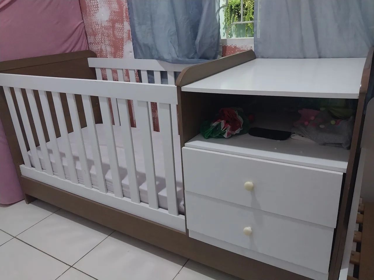 Berço/ cama / com cômoda acoplada  - Foto 4