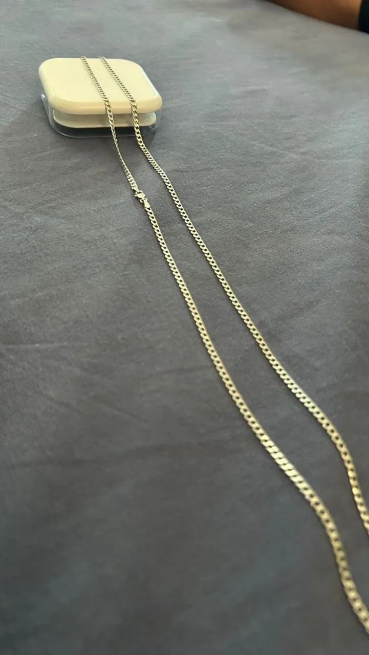 Corrente de Prata Escama De Peixe 3,5MM Por 70Cm - Foto 4