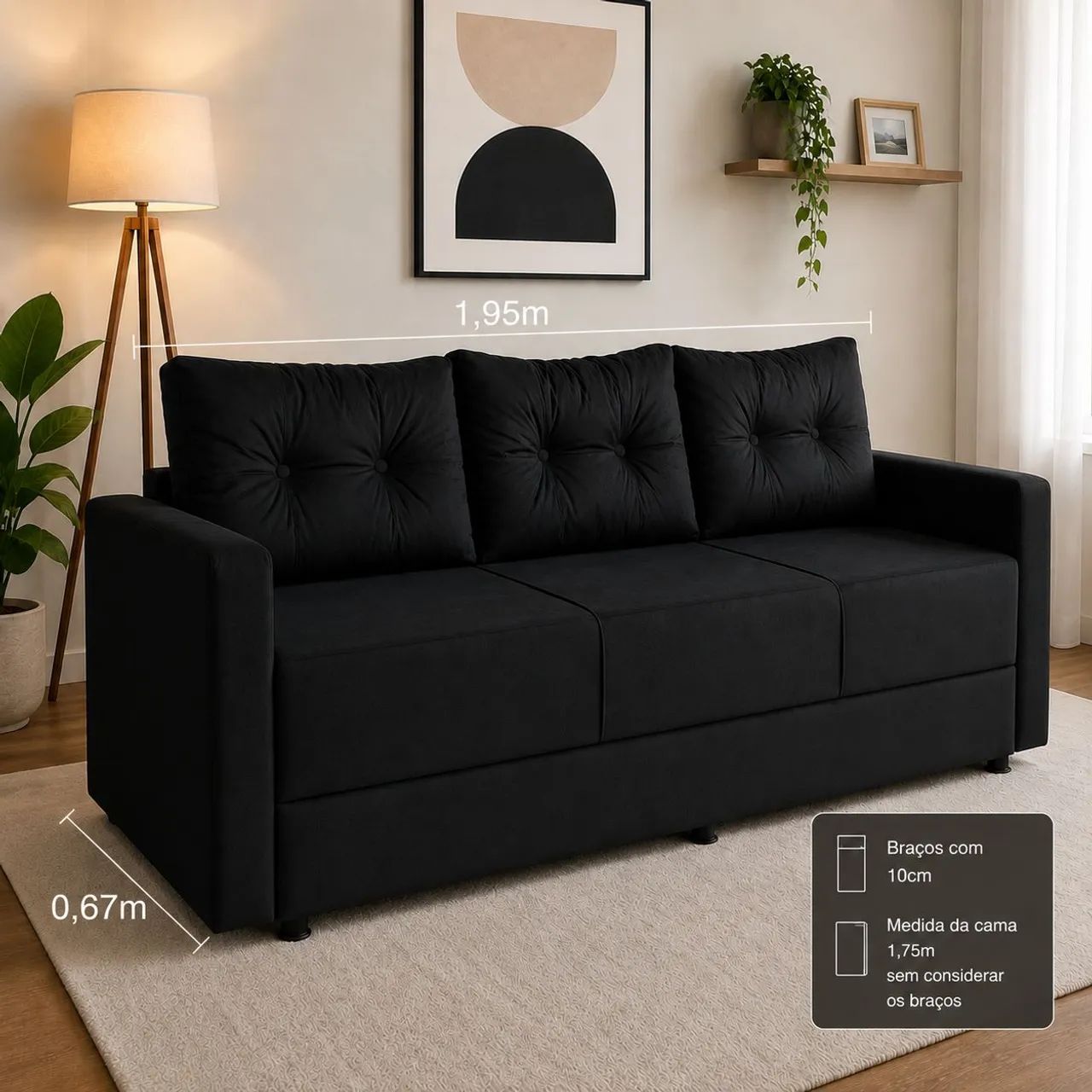 SOFÁ CAMA várias cores! APROVEITE PREÇO de FÁBRICA  - Foto 5