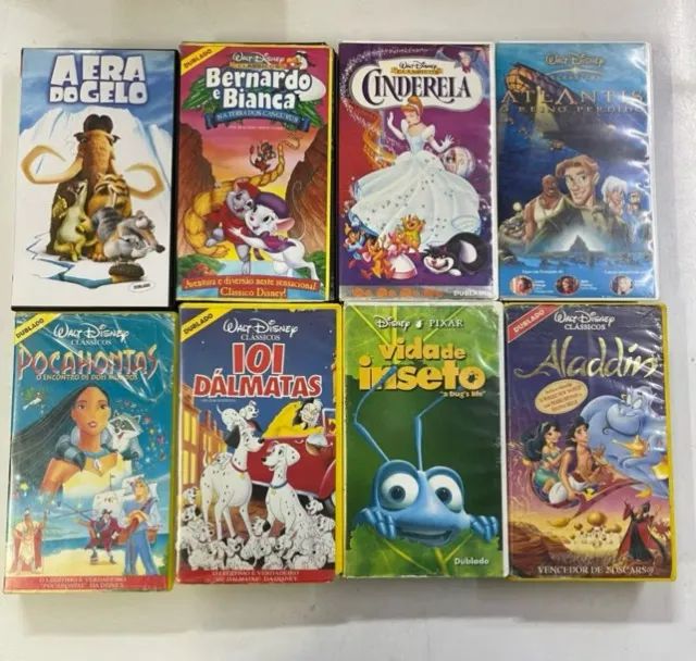 VHS disney varios titulos rei leao pequena sereia sherek cinderela - Foto 4