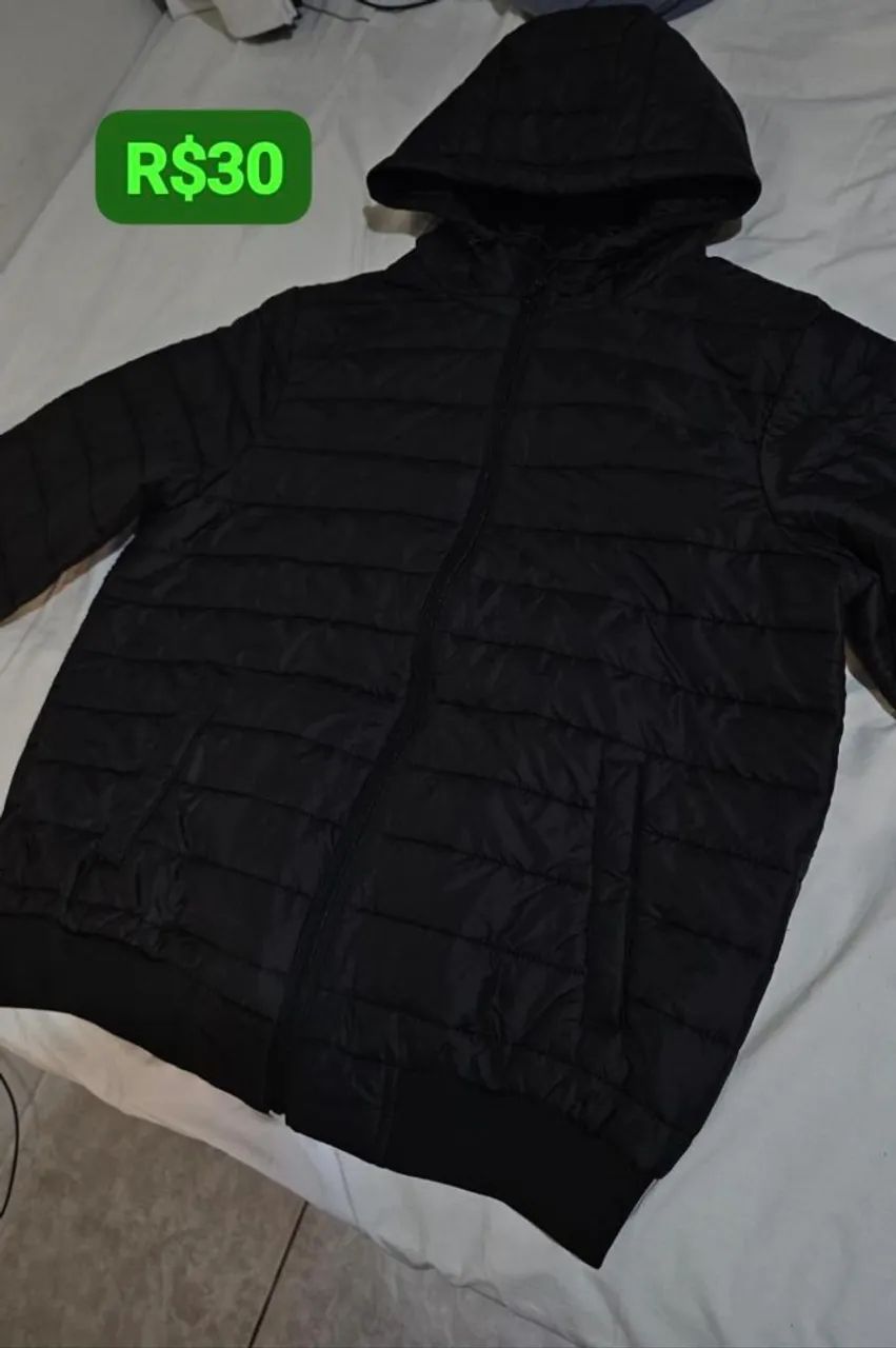 Jaqueta puffer preta M
