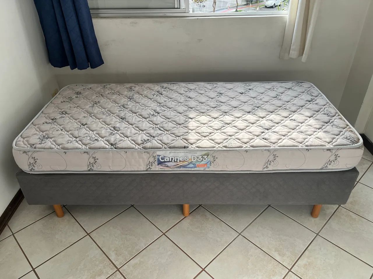 Colchão Herval + Cama Box Cristalflex com 6 pés (Koerich)