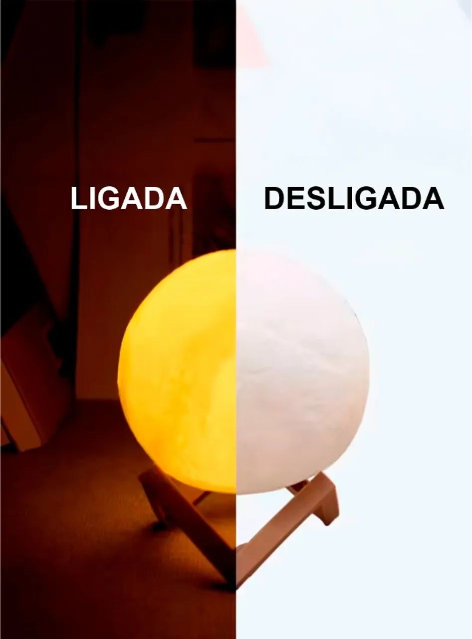 Luminária Temática Lua Cheia Decoração Quarto - Foto 2
