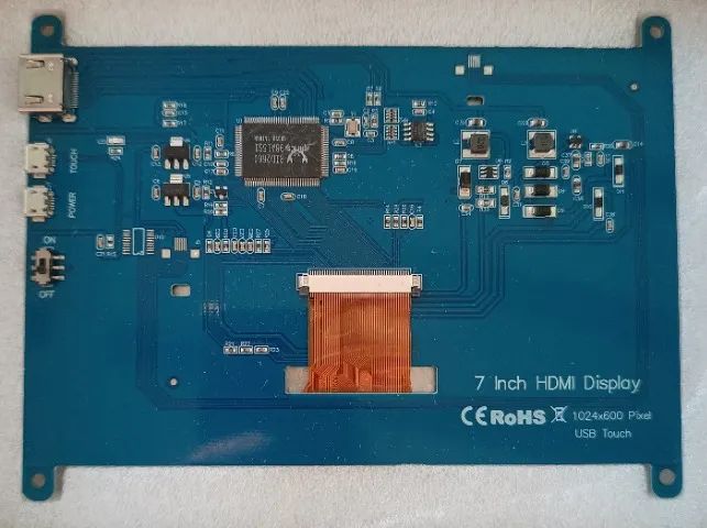 Placa controladora de driver para display LCD de 7" com resolução de 1024x600 pixels