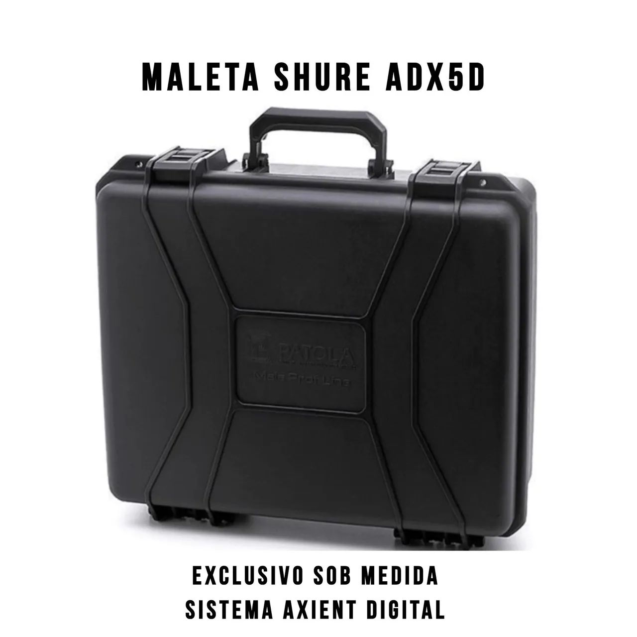 Maleta Case Shure Axient Digital ADX5D 2 Berços Sob Medida