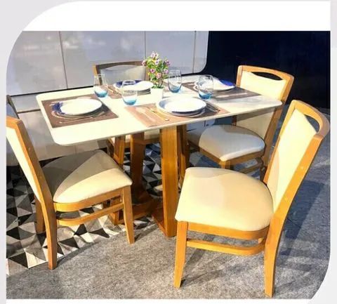 Mesa Jasmim c 4 cadeiras Marina 
