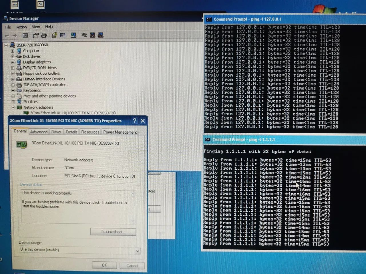 Placa Rede PCI 3Com 3C905B-TX Fast EtherLink XL 10/100 Testada 100% Retro PC - Foto 4