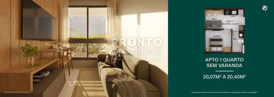 Flat com 1 quarto em Carneiros
