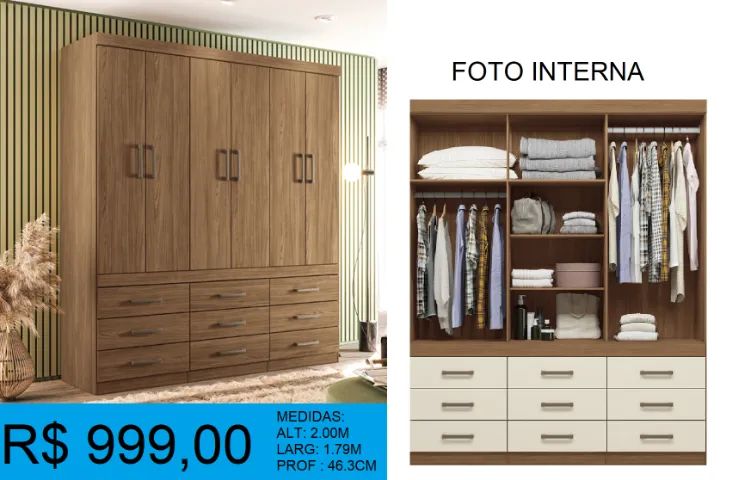 Roupeiro novidade - compre hoje e receba em até 72 horas 