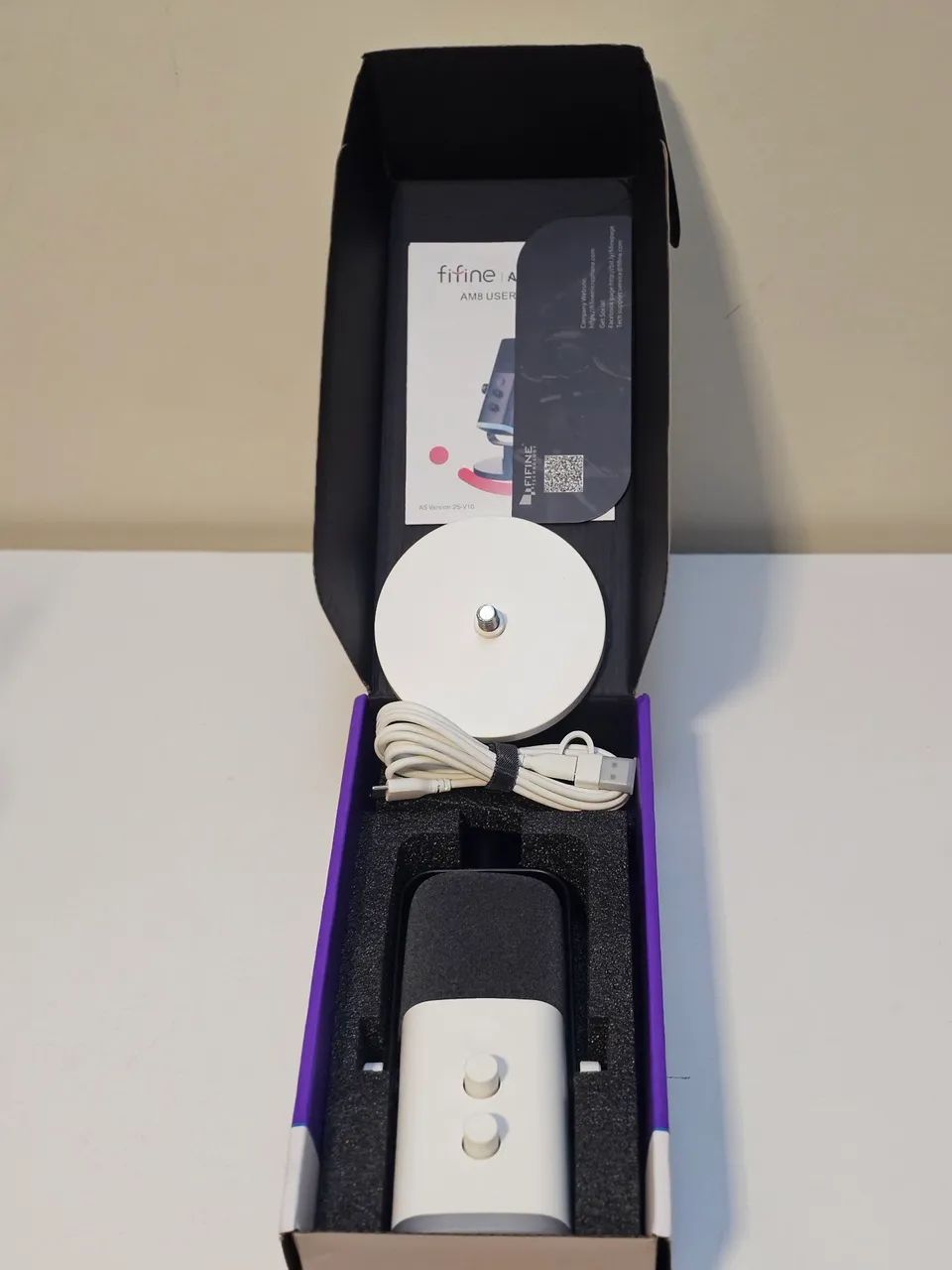 Microfone Dinâmico Fifine AM8 USB/XLR Branco (Novo) - Foto 3