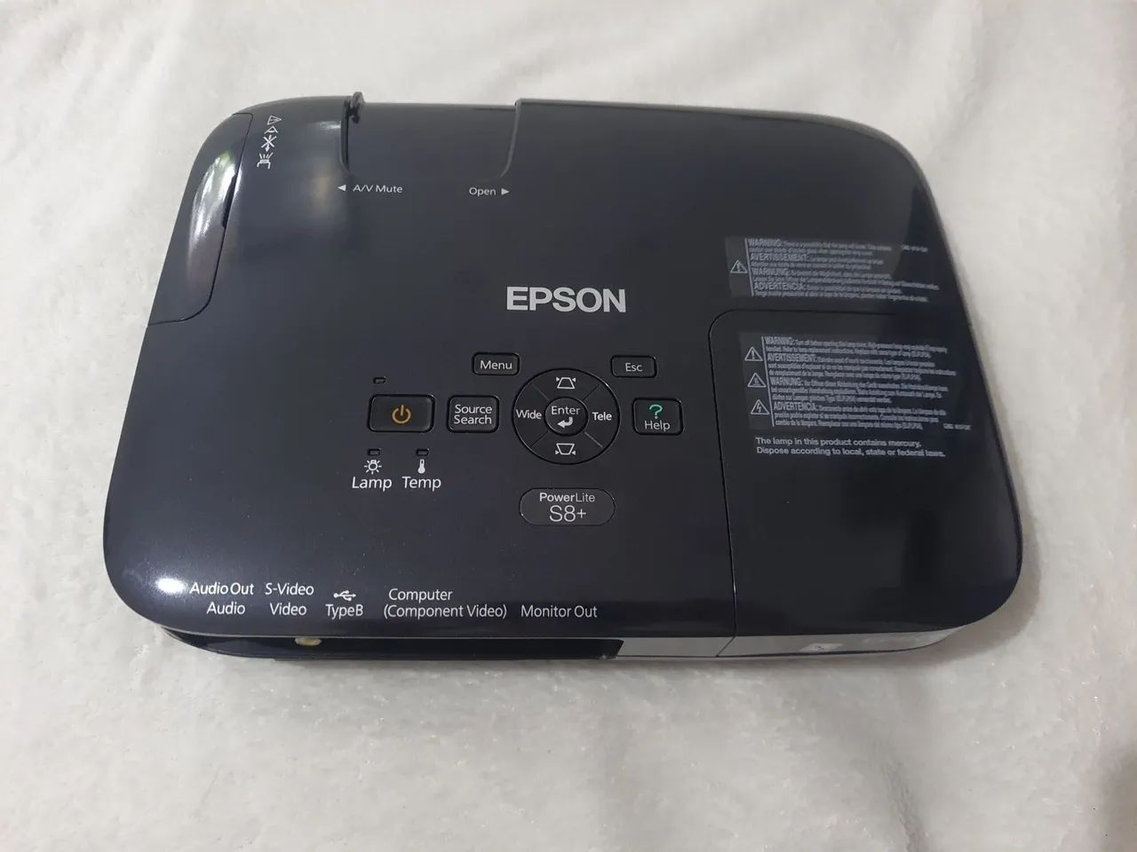 Projetor Epson PowerLite S8+ Com Bolsa original(Lâmpada 1130h)