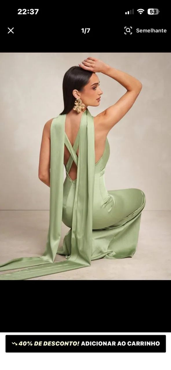 Vestido verde menta PP - Foto 4