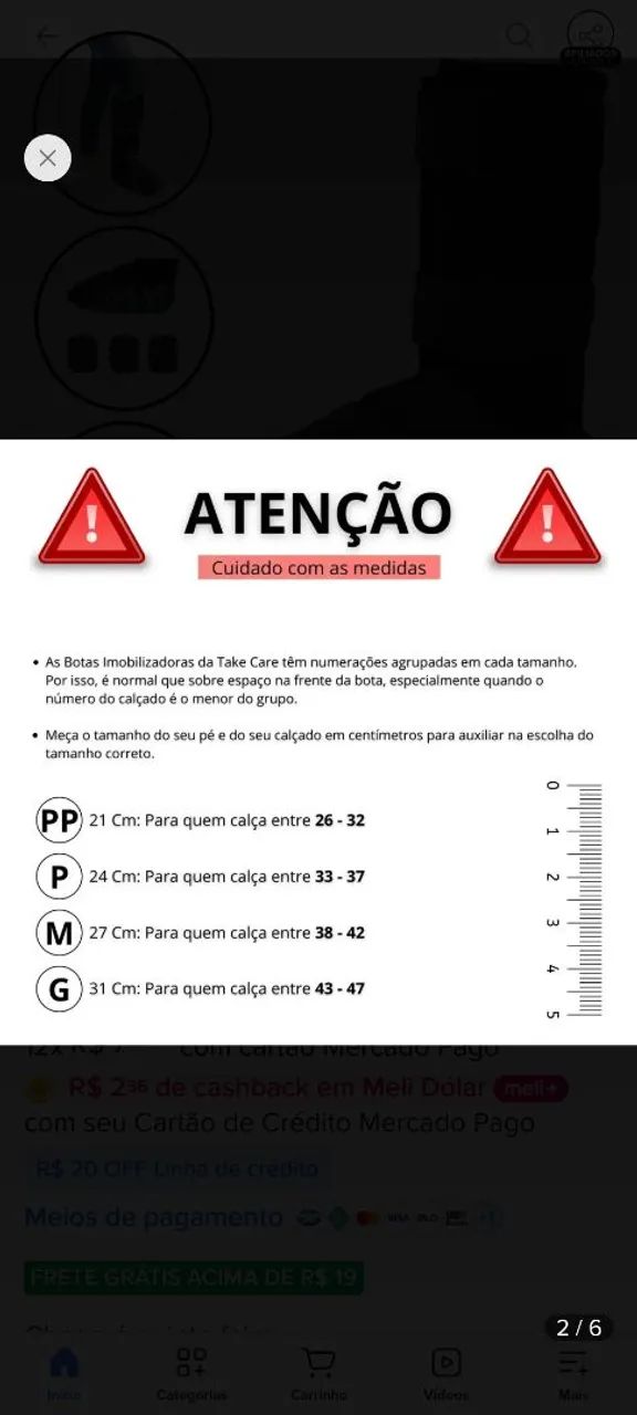 Bota imoblizadora ortopédica cano curto  - Foto 2