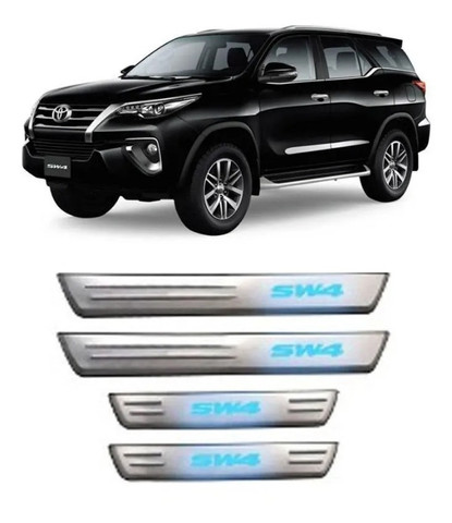 Soleira Com Led Metálica Toyota Sw4 2016/