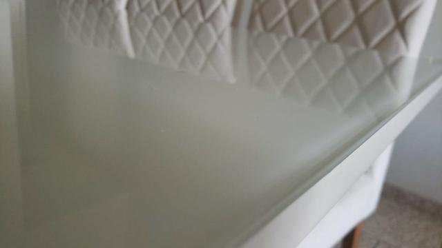 Mesa de Jantar 06 cadeiras Sofia Vidro Off White - Foto 4