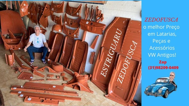 Par Assoalho Completo c/ trilho fusca 76/96 Estriguaru - Foto 2