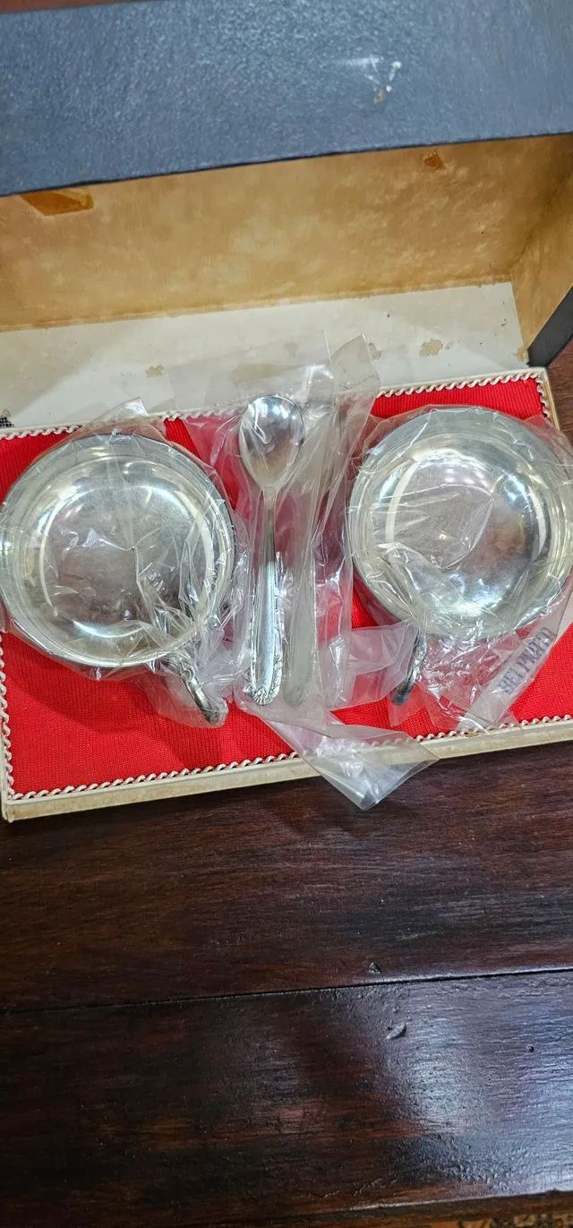 Antiguidades,  pratas 90 eberle na caixa, relíquia  - Foto 3