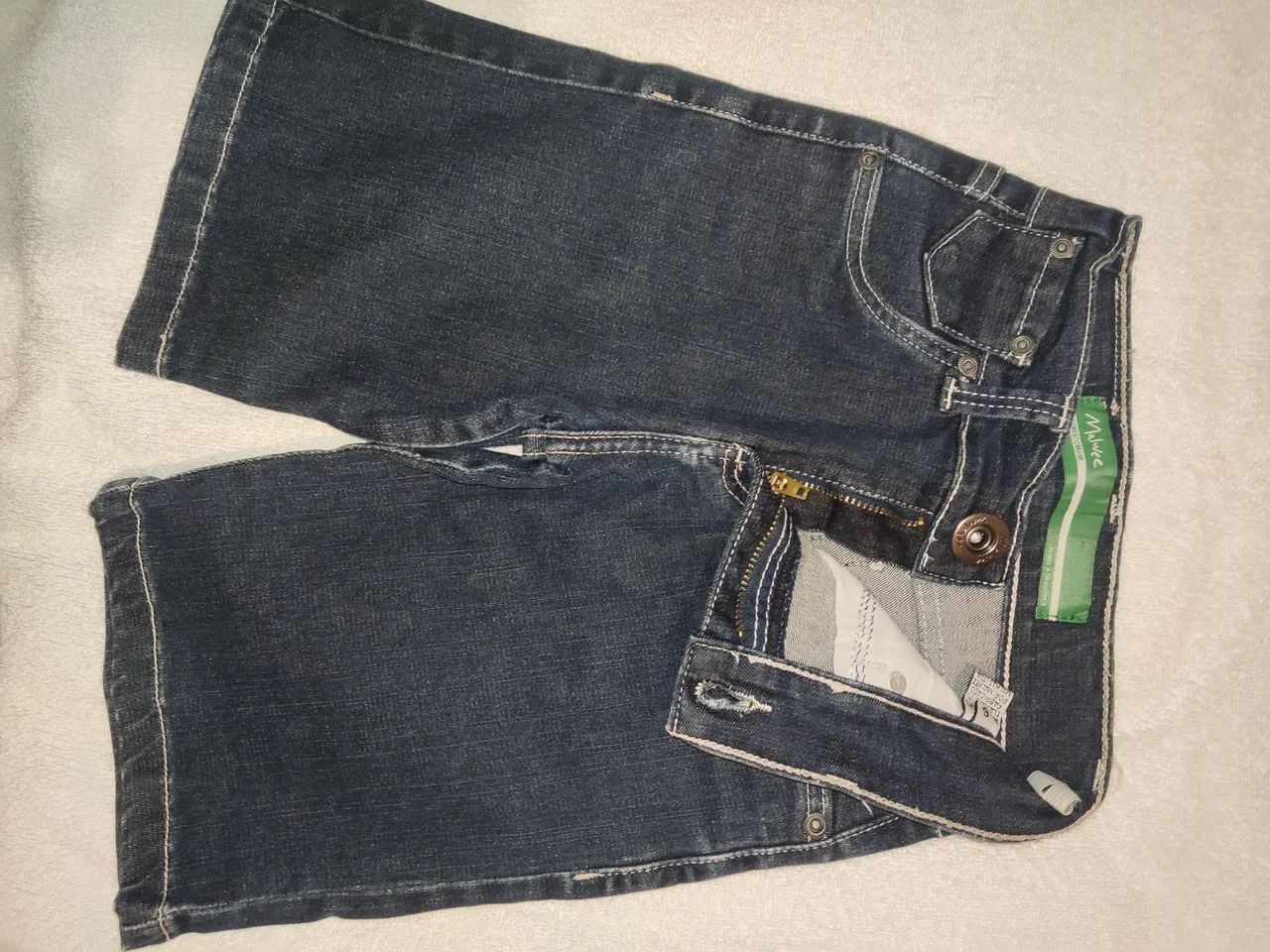 Calças Jeans para Menina - Tamanho 7/8 - Foto 6