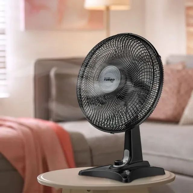 Lacrado Ventilador de Mesa Turbo 6 Hélices 40cm 135W 220V Preto - Multilaser - Foto 4