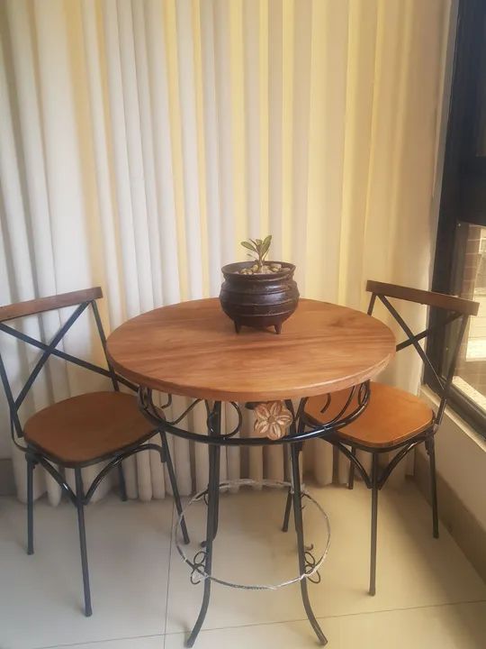 Jogo de mesa com 2 cadeiras Vintage X  - Foto 3