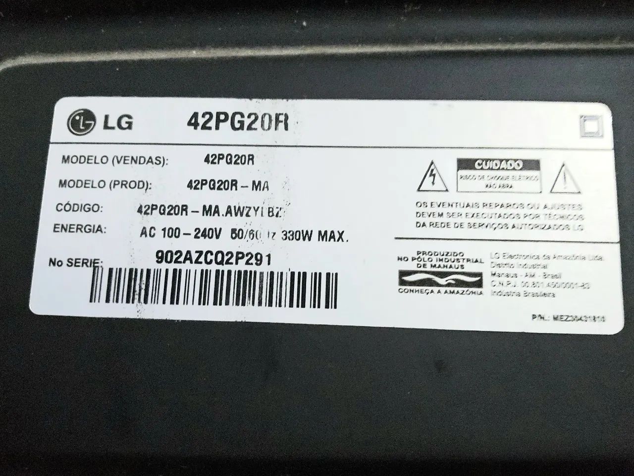TV LG 42 polegadas64167730233729123