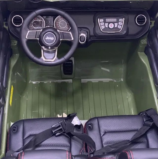 Carrinho Elétrico Infantil Jeep Rubicon Verde Original Jeep - Foto 4