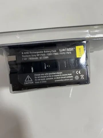Bateria NP F930 F960 7,4v 7800mAh camera de ion de lítio marca Watson nova na embalagem  - Foto 3